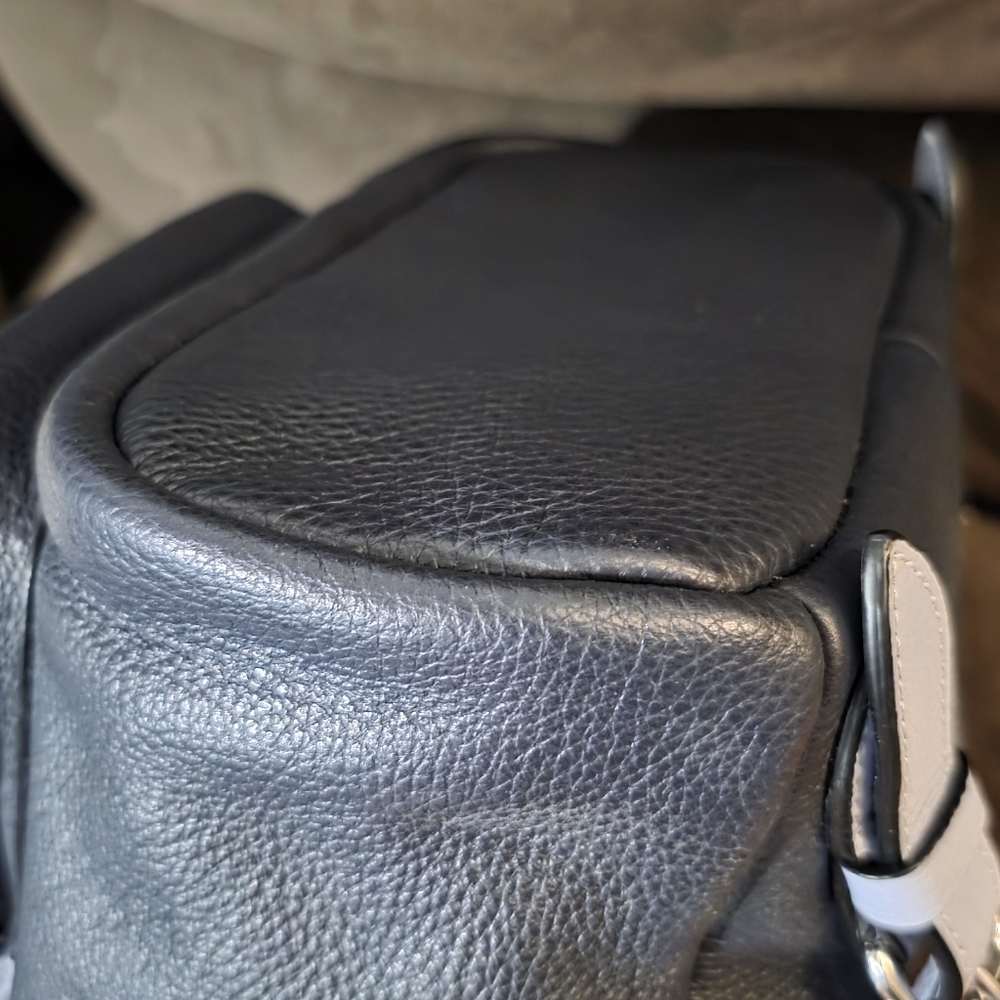 Brand New Without Tags Coach Pennie Leather Mini Bookbag Backpack Navy - Picture 12 of 16